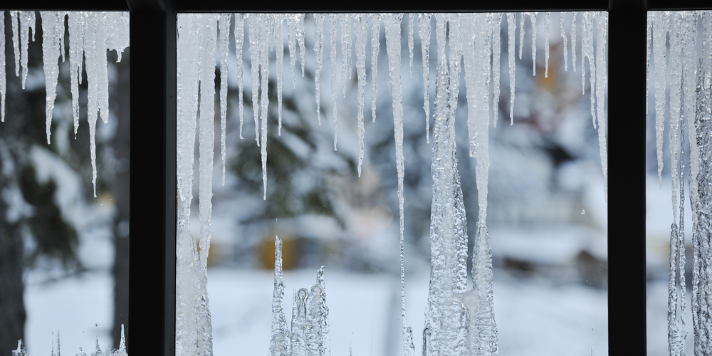 Frosty windows. 